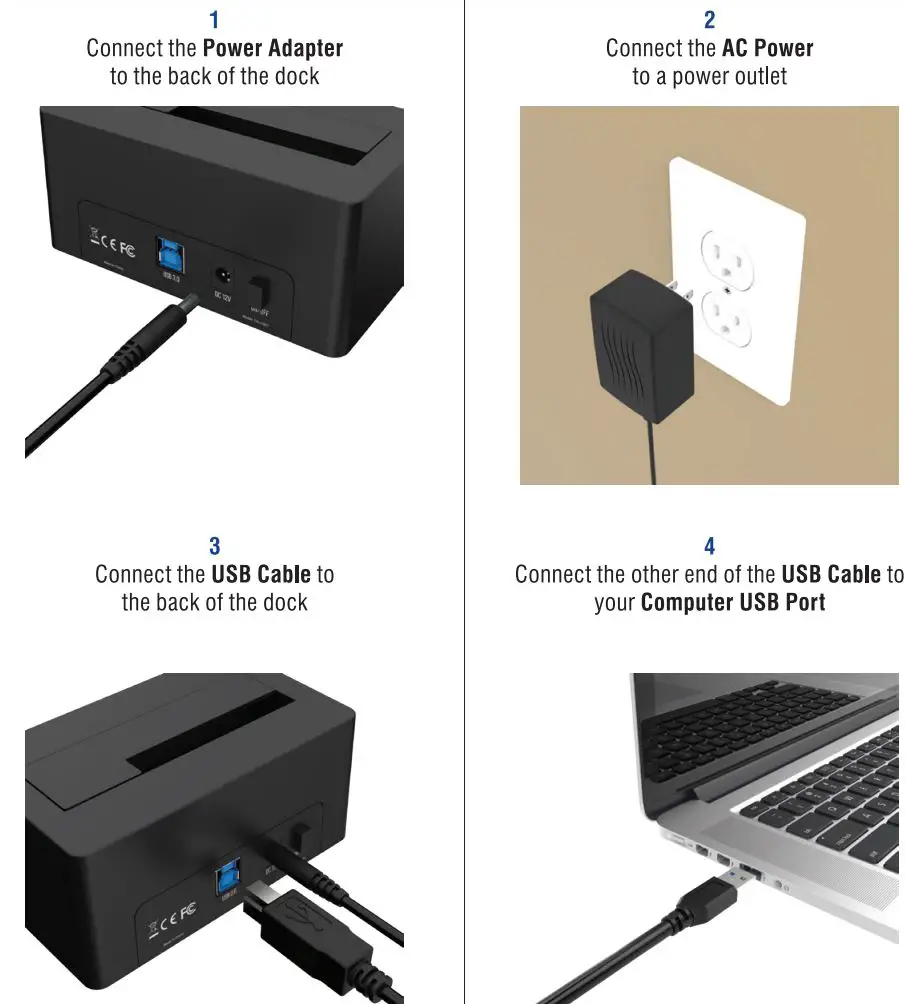 Sabrent DS-U301 HDD DOCKING STATION+USB PORTS User Manual - How to Use