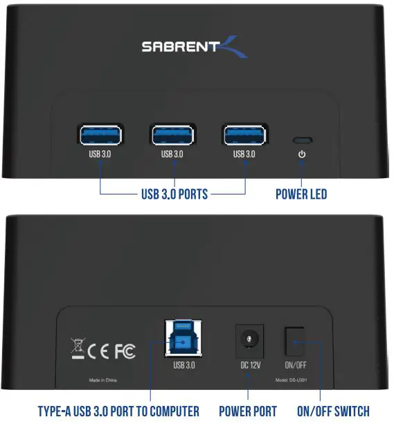 Sabrent DS-U301 HDD DOCKING STATION+USB PORTS User Manual - Product Overview