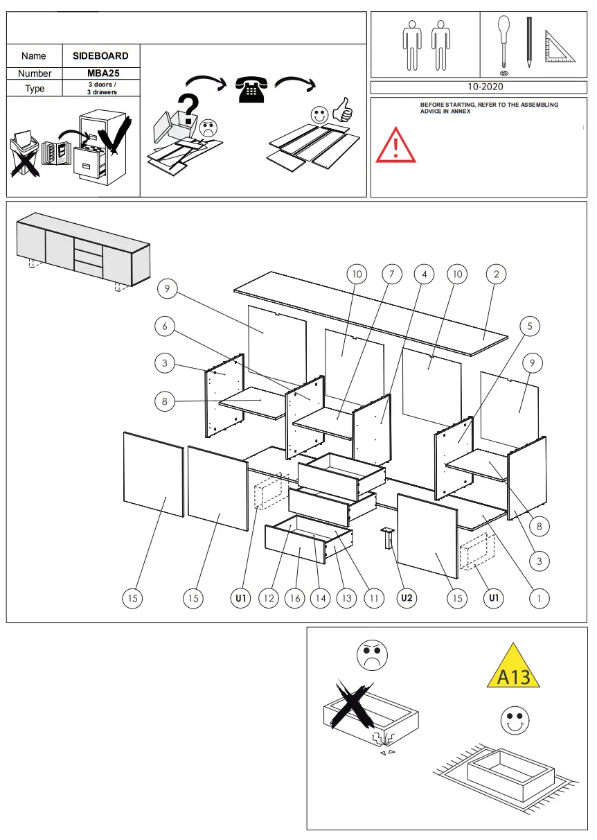 OTTO MBA25 DIVENTA Sideboard 220cm - fig