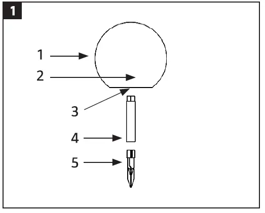ansult 014230 Solar Globe LED FIG 1