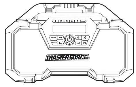 MASTERFORCE 241 0346 20V Cordless Radio
