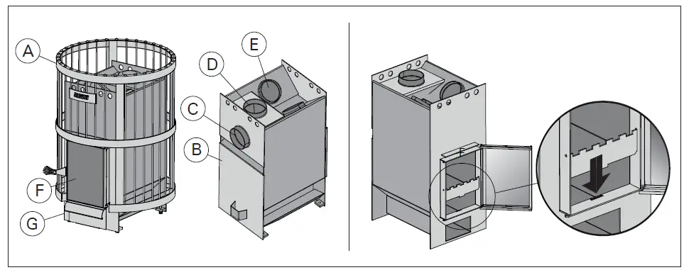 HARVIA Legend 240 Green Flame Wood Burning Stove FIG (1)