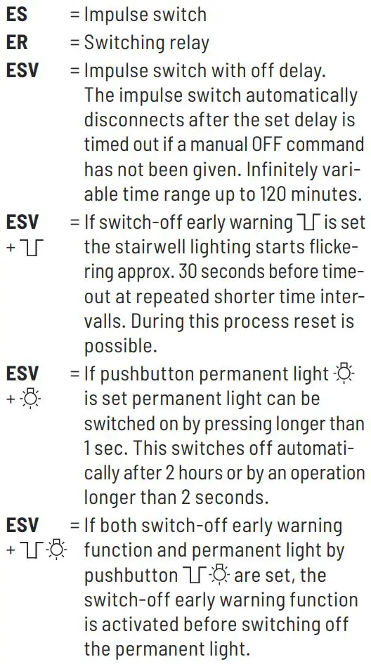 Eltako ESR12NP-230V+UC Impulse Switch with Integrated Relay Function Instruction Manual - by means of a rotary switch