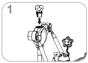 anko BOUNCE ACTIVITY CENTRE Instruction Manual - Insert the Top Frame Plugs into the mounting connectors.