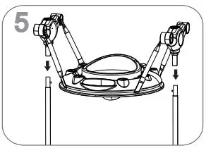 anko BOUNCE ACTIVITY CENTRE Instruction Manual -Slide the Seat Assembly Mountings onto the Side Support Frame.