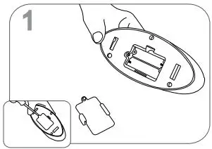 anko BOUNCE ACTIVITY CENTRE Instruction Manual - Turn Music and Light Module over and unscrew the battery cover. Insert 2 x AA batteries (sold separately)