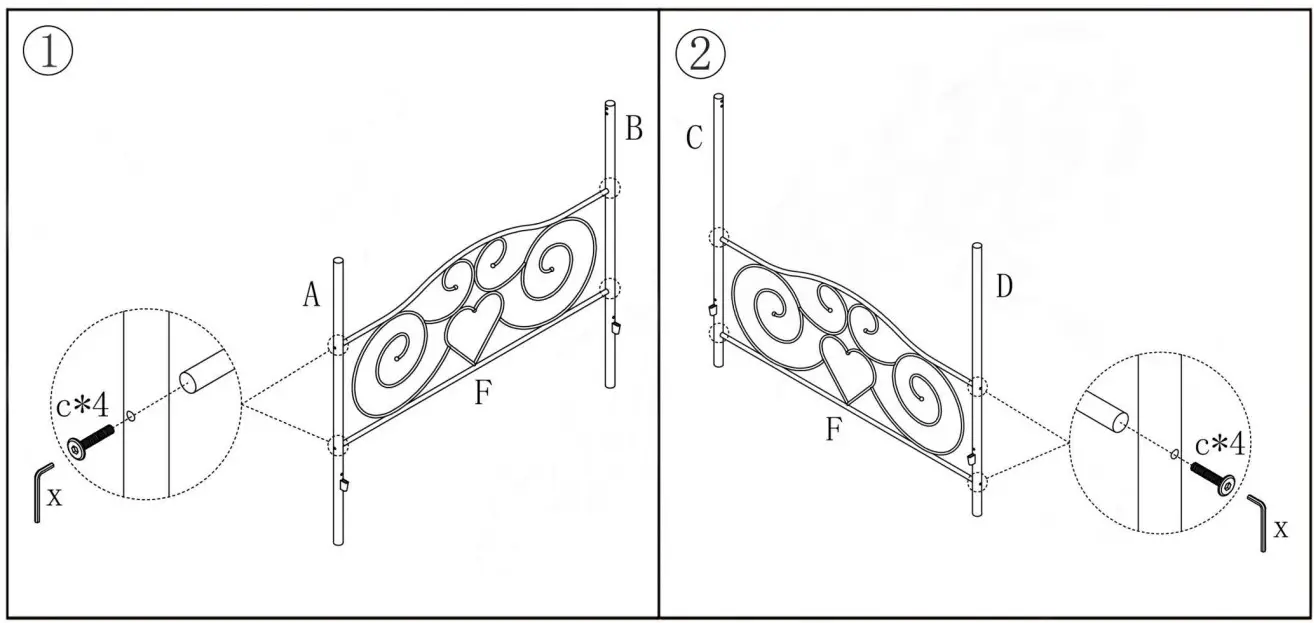 Huluwat DJ-748G-WH Canopy Beds - Figure 2