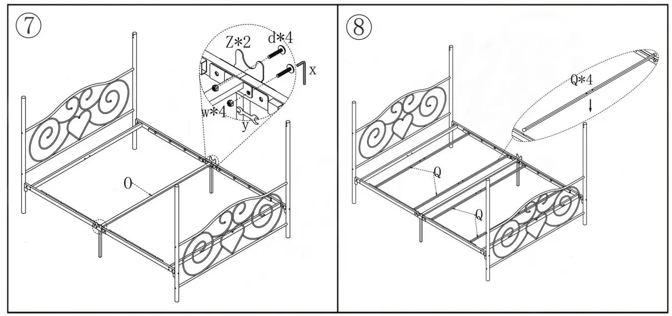 Huluwat DJ-748G-WH Canopy Beds - Figure 5