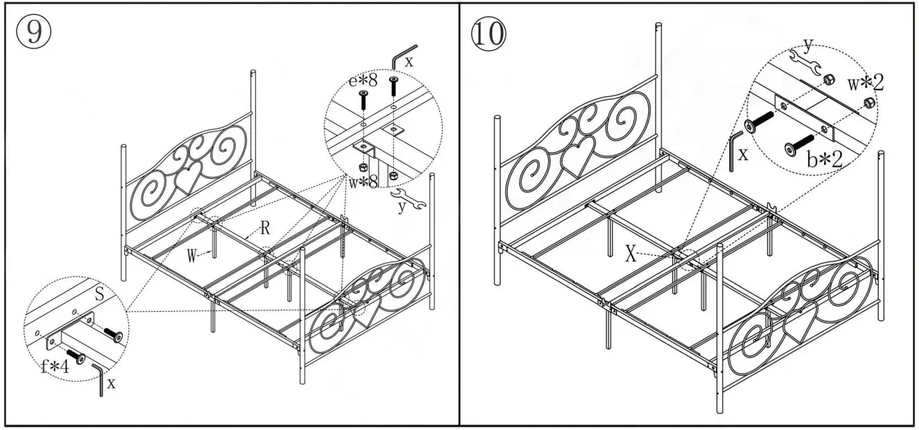 Huluwat DJ-748G-WH Canopy Beds - Figure 6