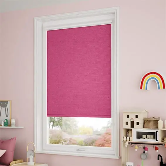 blinds2go PerfectFIT Florence Blackout Fuchsia Roller Blind feature-img