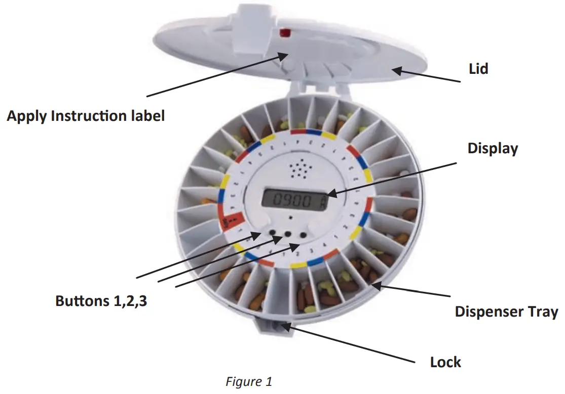 Pivotell Mk3-11 Mark 3 Automatic Pill Dispenser - Fig 1