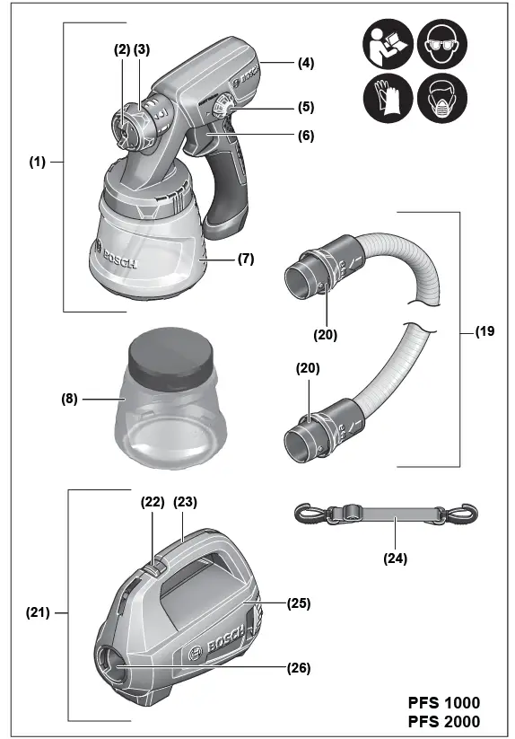 BOSCH-PFS-1000,-2000-Paint-Spray-System-fig1