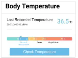 iTOUCH Sport 3 Smart Watch User Manual - Body Temperature