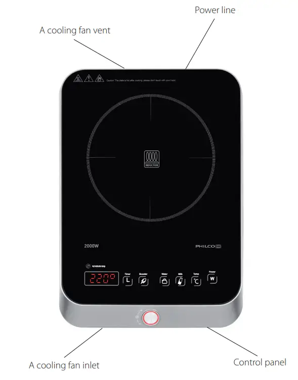 PHILCO PHCP 2020 Single-Plate Cooker - Figure 2