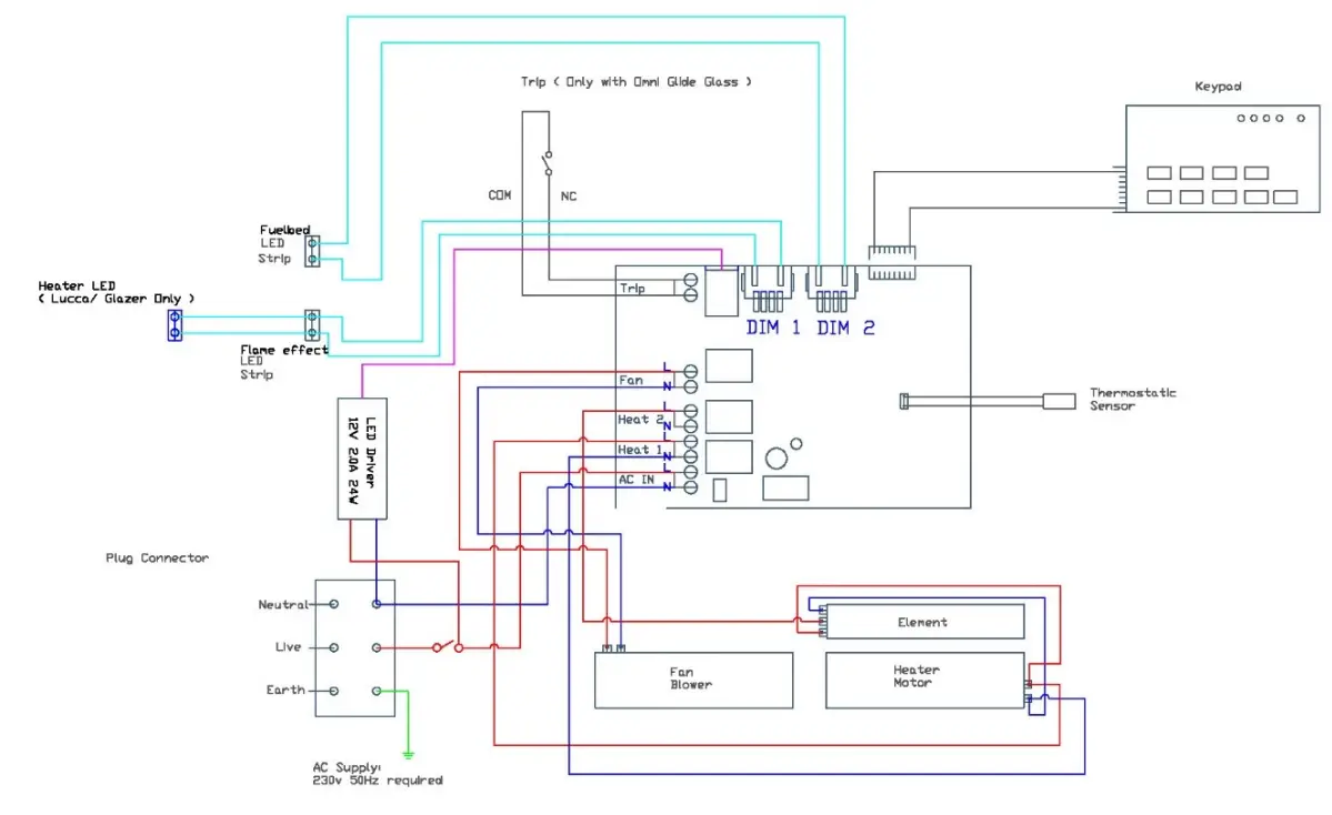 FLAMERITE FIRES Glazer Electric Fire Fan Heater fig 16