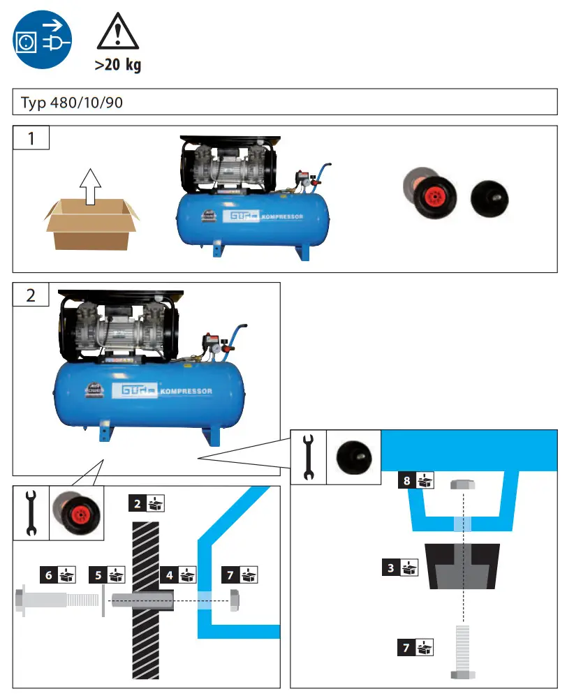 Gude 50090 Serise Compressor AirPower - Figure 2