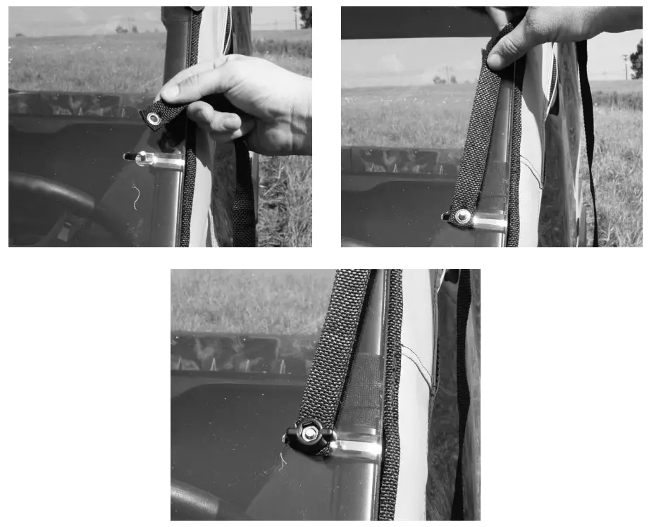 FALCON RIDGE John Deere Gator XUV 550 Cab Enclosure - snaps along 3