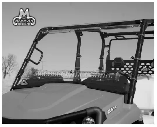 FALCON RIDGE John Deere Gator XUV 550 Cab Enclosure - snaps along 4