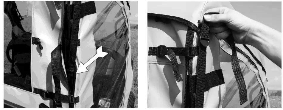 FALCON RIDGE John Deere Gator XUV 550 Cab Enclosure - snaps along 6