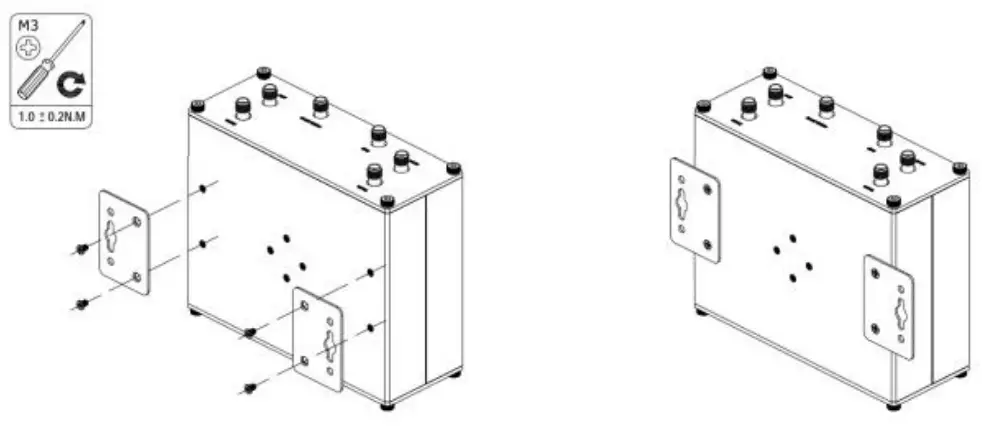 robustel R5020 5G WiFi Wireless Router - Mounting Kit installation