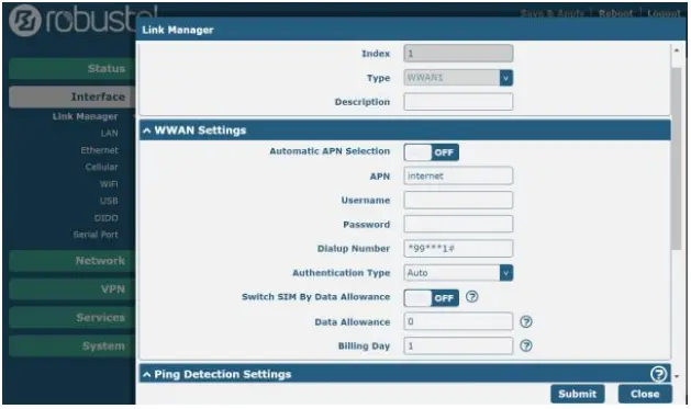 robustel R5020 5G WiFi Wireless Router - automatic APN selection