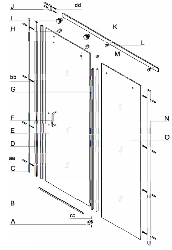 ES-DIY-KJFXSD5658CH08V1-58-60-Inch-W-x-58-Inch-H-Sliding-Semi-Frameless-Tub-Door-in-Chrome-with-Clear-Glass-fig-1