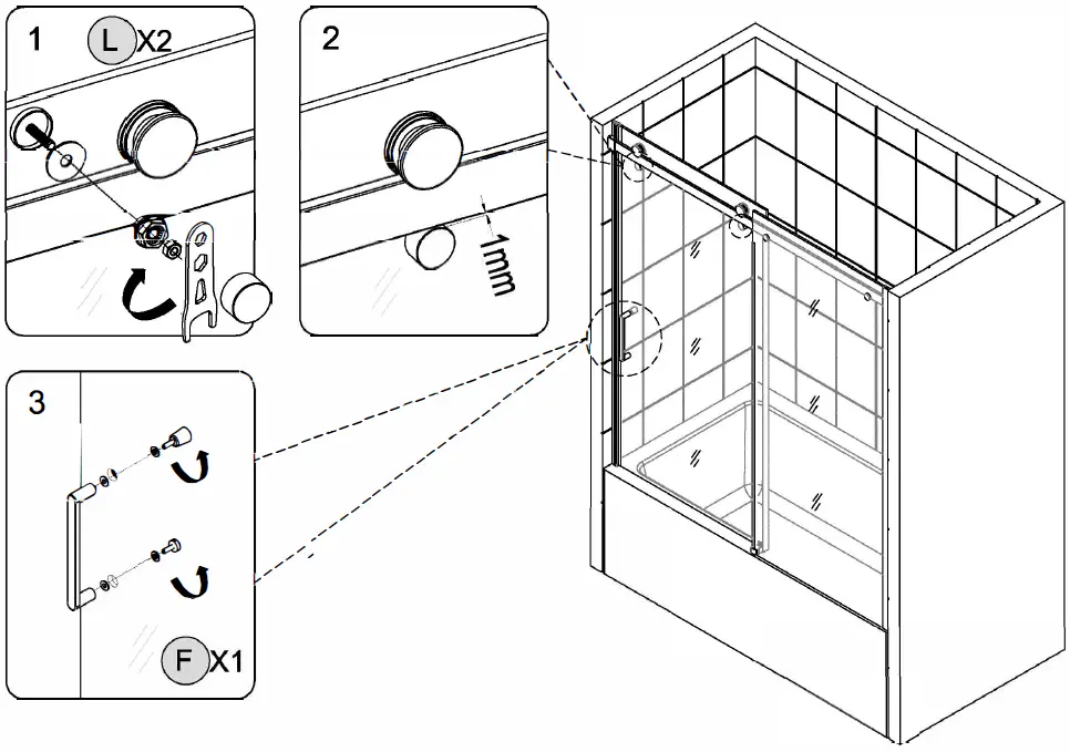 ES-DIY-KJFXSD5658CH08V1-58-60-Inch-W-x-58-Inch-H-Sliding-Semi-Frameless-Tub-Door-in-Chrome-with-Clear-Glass-fig-17