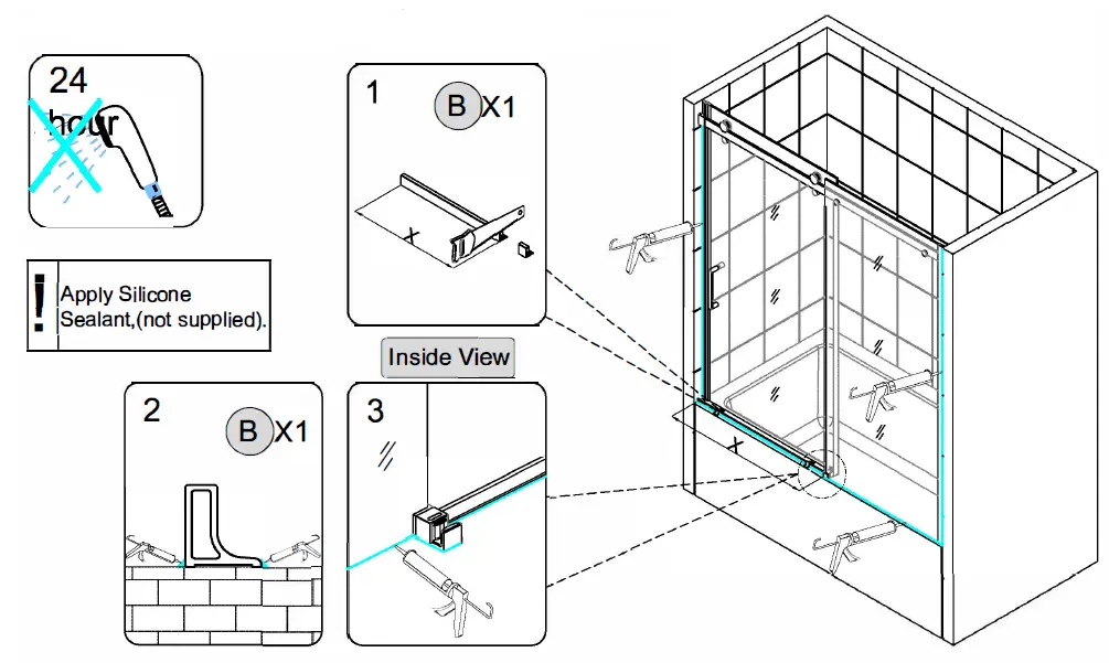 ES-DIY-KJFXSD5658CH08V1-58-60-Inch-W-x-58-Inch-H-Sliding-Semi-Frameless-Tub-Door-in-Chrome-with-Clear-Glass-fig-18