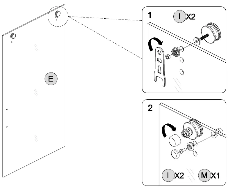 ES-DIY-KJFXSD5658CH08V1-58-60-Inch-W-x-58-Inch-H-Sliding-Semi-Frameless-Tub-Door-in-Chrome-with-Clear-Glass-fig-7