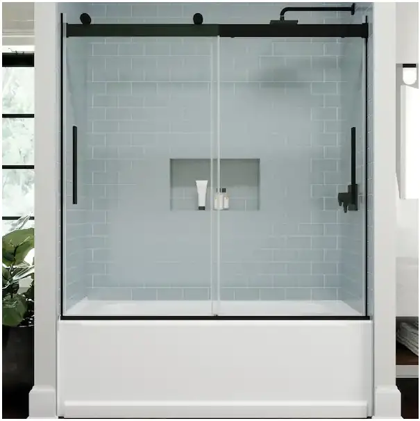 ES-DIY-KJFXSD5658CH08V1-58-60-Inch-W-x-58-Inch-H-Sliding-Semi-Frameless-Tub-Door-in-Chrome-with-Clear-Glass-product