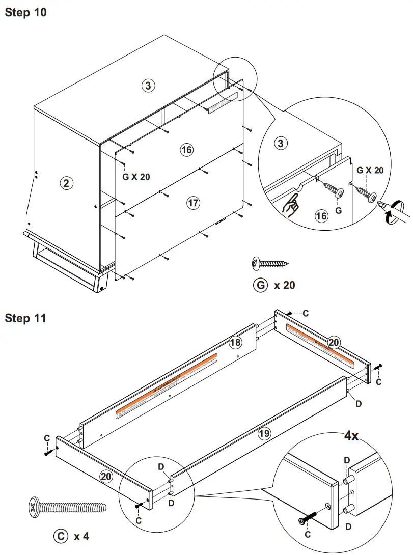 storkcraft 03210 30 Modern Convertible Changing Table - fig 10