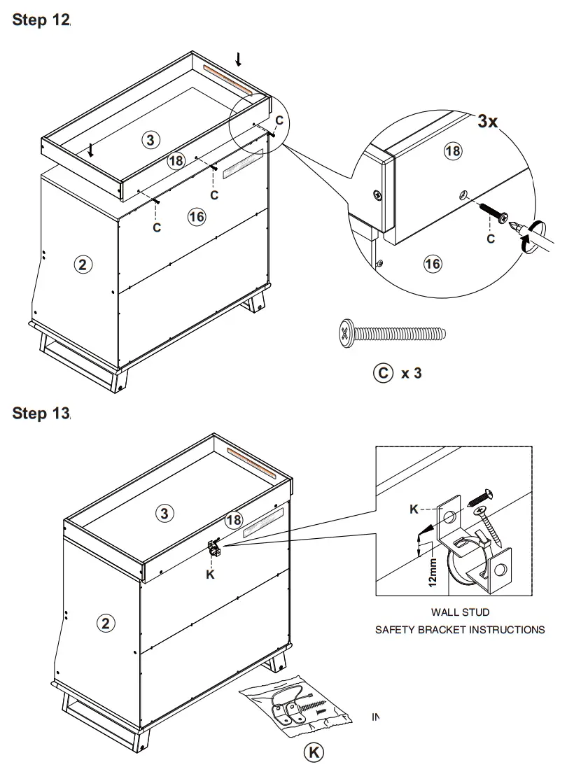 storkcraft 03210 30 Modern Convertible Changing Table - fig 11