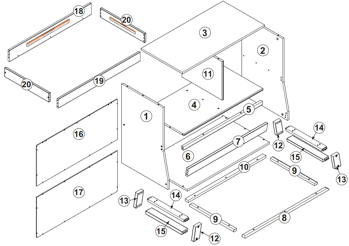 storkcraft 03210 30 Modern Convertible Changing Table - fig