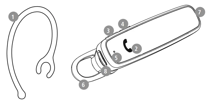 hama 00184148 MyVoice 700 Bluetooth Mono Headse fig 1