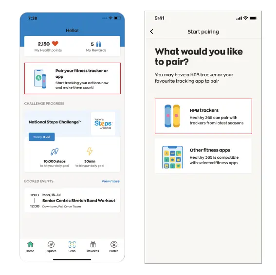 Pairing The Fitness Tracker via Bluetooth