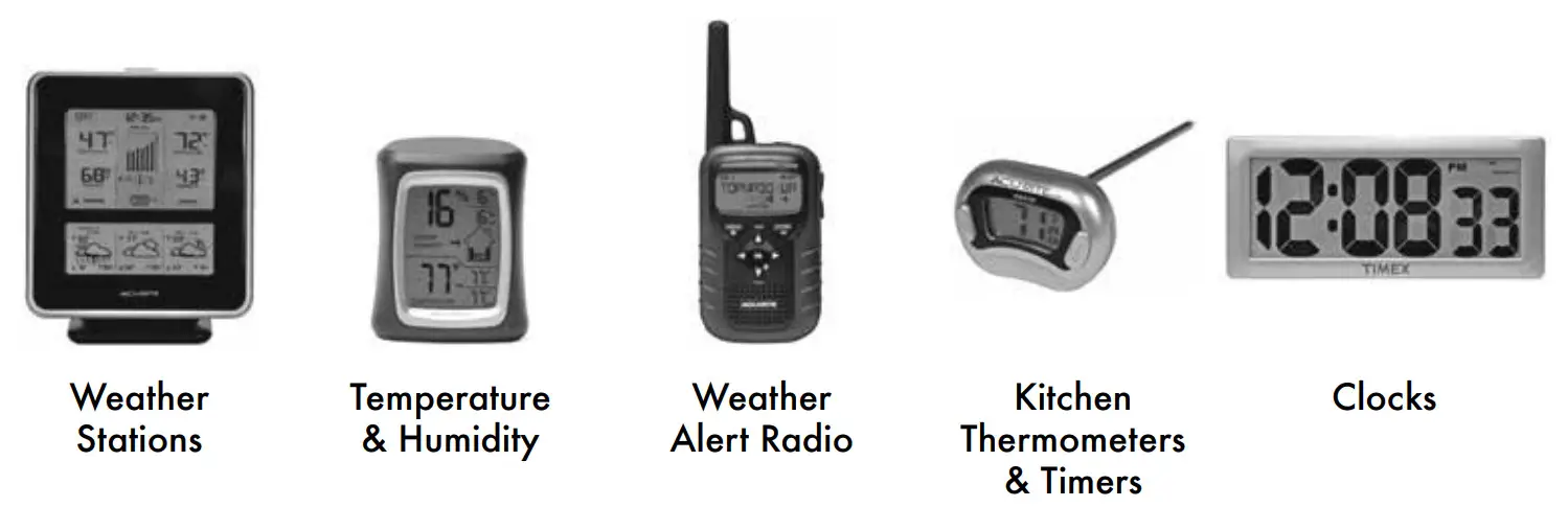 AcuRite Wireless Thermometer 00419BP 00421 -Clocks