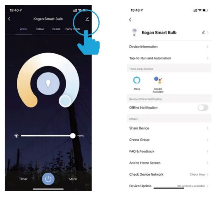 kogan KAGU10RGB1B Smarterhome 5W Colour and Cool or Warm White Smart Bulb - Fig9