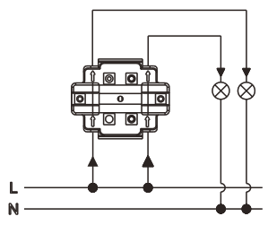 Panasonic Pacific Double One-Way Push Button - 4