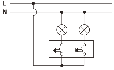 Panasonic Pacific Double One-Way Push Button - 5