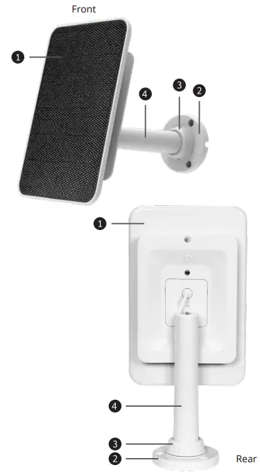CONCORD QC5528 Solar Panel to Suit Wi-Fi Battery Powered Cameras - Solar Panel
