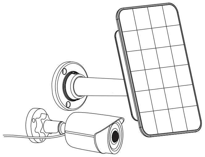CONCORD QC5528 Solar Panel to Suit Wi-Fi Battery Powered Cameras - camera to power