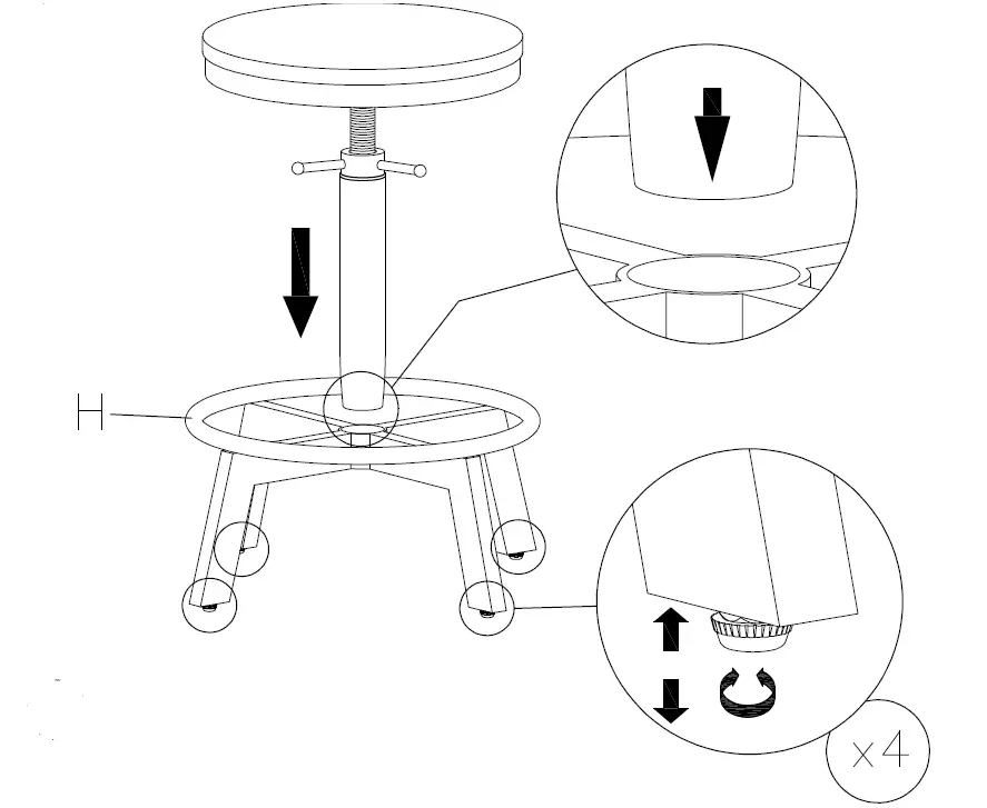 ASHLEY D320-223 Furniture Counter Height Dining Table 7