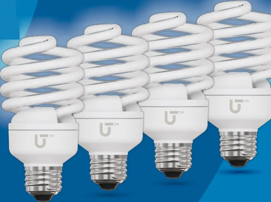 UTILITECH 5181308 CFL Non Dimmable Daylight 6500K 4 Bulbs