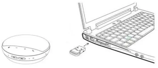 PeopleLink UVC35B-D Wireless Speakerphone - small speaker