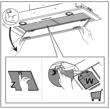 AEG DGE5660HM Cooker Hood - washable