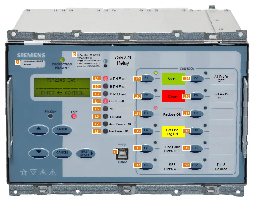 SIEMENS 7SR224 Three Phase SDR Recloser-fig-1