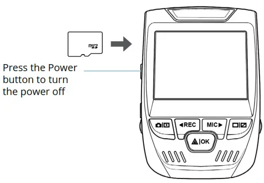 ReXiNG Dash Cam V1 Basic - Insert the Memory Card