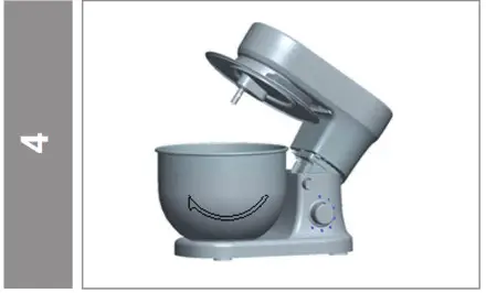 BluMill SL-9831 Stand Mixer - Place the food
