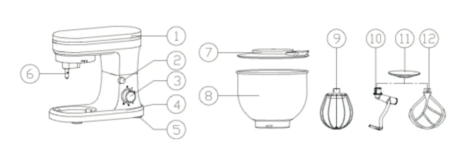 BluMill SL-9831 Stand Mixer - Read all instructions