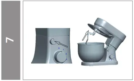 BluMill SL-9831 Stand Mixer -Switch off the appliance